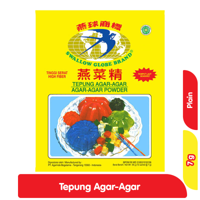 Swallow Globe  Agar-Agar Powder Tanpa Warna  7 g