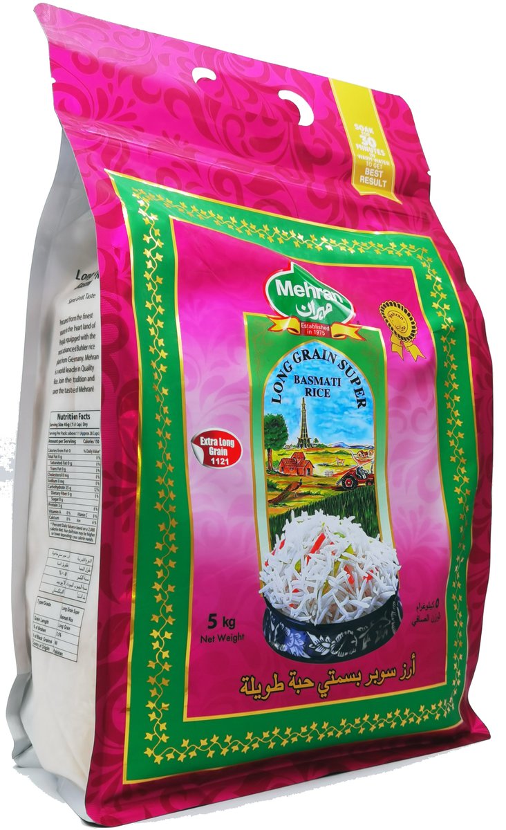 Long Grain Super Basmati Rice (Mehran)5kg